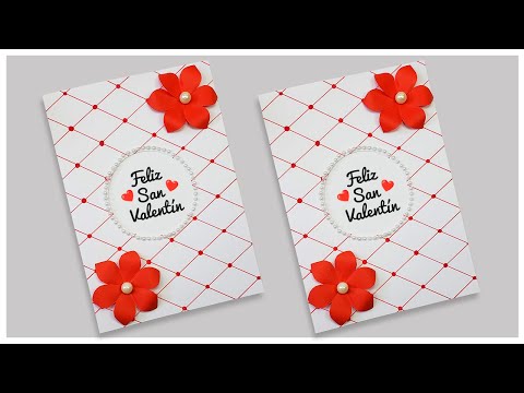 ✨❣️ DIY Tarjeta hecha a mano para San Valentín 🥰 Valentine's day Card making 💖 14 de Febrero