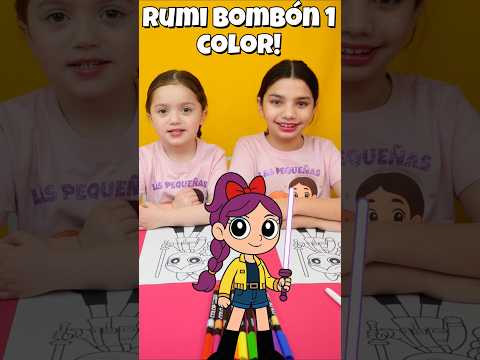 💚RUMI BOMBÓN. 1 MARKER CHALLENGE. Las pequeñas colorean a las Huntrix x Chicas Superpoderosas #art