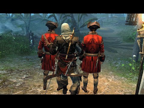 Assassin's Creed 4 Black Flag Night Predator Stealth Gameplay With Explorer Outfit