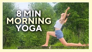 8 min Morning Yoga for Neck, Shoulders & Upper Back - UPPER BODY YOGA STRETCHES
