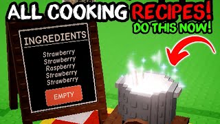 HOW TO CRAFT ALL RECIPES IN GROW A GARDEN! ALL INGREDIENTS