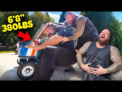 STRONGEST MAN ON EARTH VS SMALLEST CAR IN THE WORLD | I Broke It