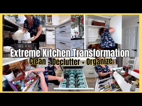 Major Kitchen Transformation! 🤩 Extreme Clean Declutter and Organize! Kitchen Organization Ideas