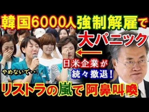 【海外の反応】嫌悪感を感じた日米企業が隣さんから続く！6000人が強制執行で大パニックへ！隣国経済が火の車に…(他まとめ)