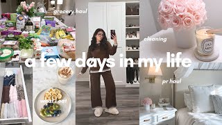 DAYS IN MY LIFE VLOG 🤍 closet tour, home goods, grocery haul, cleaning + more