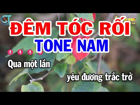 Karaoke Đêm Tóc Rối Tone Nam ( Dm ) Nhạc Sống Mới || Karaoke Tuấn Kiệt