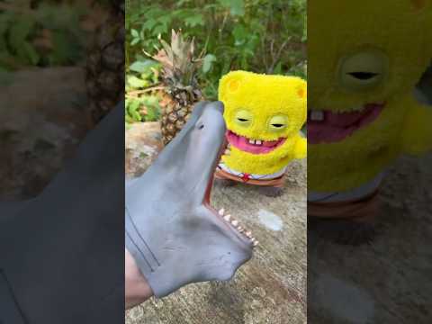 SHARK PUPPET MEETS SPONGEBOB!