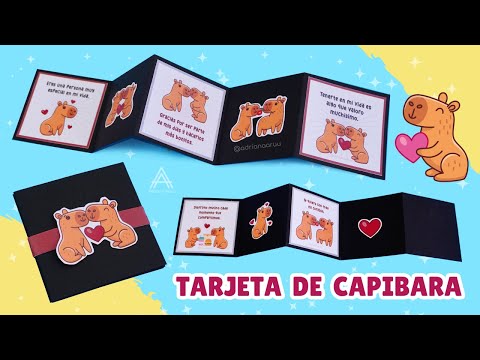 Tarjeta de amor de Capibara | Ideas de capibara | Carpincho