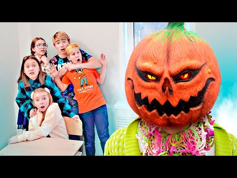 ПИЖАМНАЯ ВЕЧЕРИНКА НА ХЭЛЛОУИН! Смешные истории с одноклассниками
