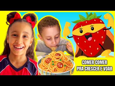 Comer Comer Pra Crescer e Voar - Música Infantil | Bia e Henry kids