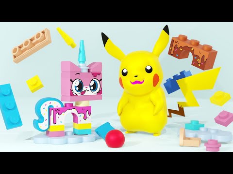 Pikachu Builds LEGO Puppies and Kittens! 🐶🐱⚡