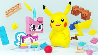 Pikachu Builds LEGO Puppies and Kittens! 🐶🐱⚡