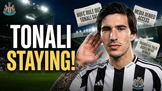 Newcastle United tell the media that Sandro Tonali has no agreement with the club to leave