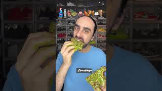 Food ASMR Eating a Dubai Chocolate Windex bottle #food #mukbang #asmr #eatingsounds