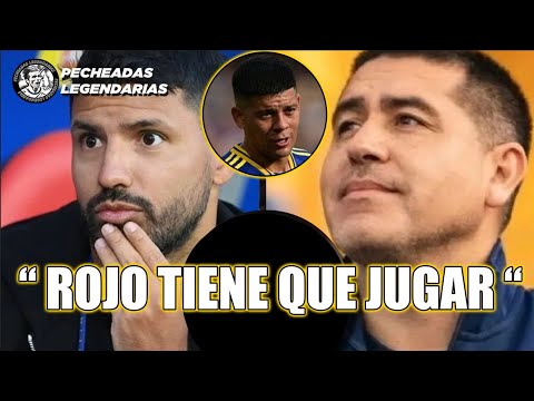 EL KUN AGUERO LE PIDIO A RIQUELME QUE JUEGUE ROJO