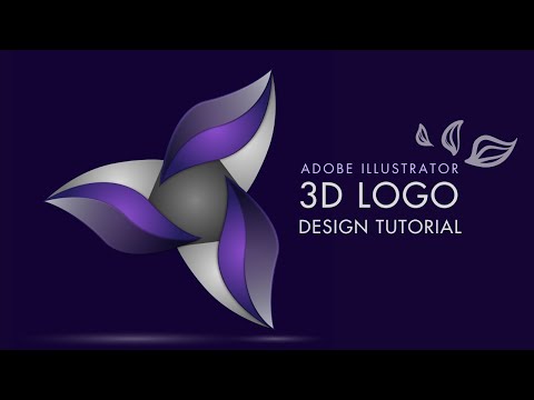 Adobe Illustrator Tutorials Graphic Design | 3D Flower Logo Design