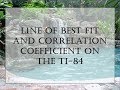 Analyzing Line of Best Fit and Correlation Coefficient
