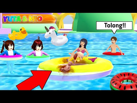 Astaga!Mio Hamil Melahirkan di Kolam Renang! Yuta Lari Nangis Ketakutan | Sakura School Simulator