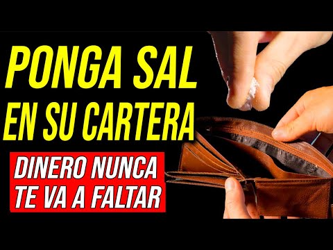 PON SAL EN TU BILLETERA PARA ATRAER DINERO, ABUNDANCIA Y PROSPERIDAD COMO UN IMÁN! RITUAL DE SAL!