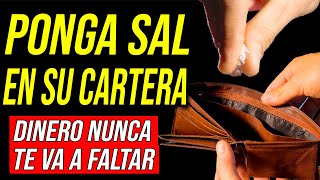 PON SAL EN TU BILLETERA PARA ATRAER DINERO, ABUNDANCIA Y PROSPERIDAD COMO UN IMÁN! RITUAL DE SAL!