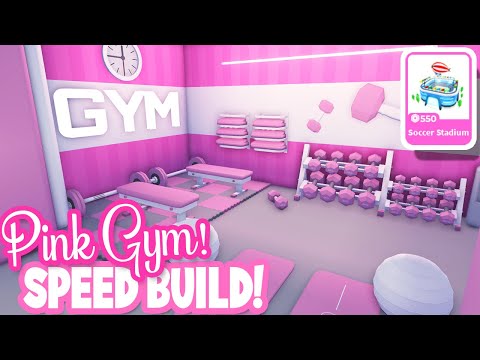 PRETTY PINK *GYM* SPEED BUILD in ADOPT ME (roblox)