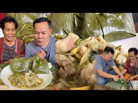 มาฝึกวิชาการทำห่อหมกหน่อไม้ใส่หมูสามชั้นกับยายหล๋อน