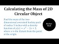 Mass Calculation of a Two-Dimensional Hockey Puck