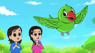 Mera Tota - Main Mittu Tota - मेरा तोता मैं तोता - FunForKidsTV - Hindi Rhymes