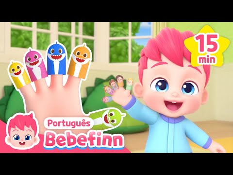 Família de Dedos Tubarão mais músicas🦈✋ | + Compilação | Bebefinn em Português - Canções Infantis