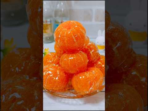 The sound of tangerine candy 見てもツヤツヤ食べてもパリパリおうちで作るみかんあめ #asmr #recipe #cooking