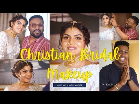 Kerala Wedding Christian Bride | Thivyan Jayareuben Saree Draper  & Vikas Vks Makeup Artist