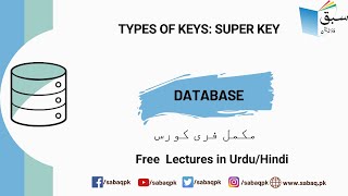 Types Of Keys: Super Key
