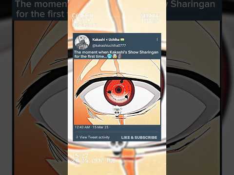 KAKASHI'S 🤫 SHOW SHARINGAN 🤯 FOR THE FIRST TIME 🥶🗿