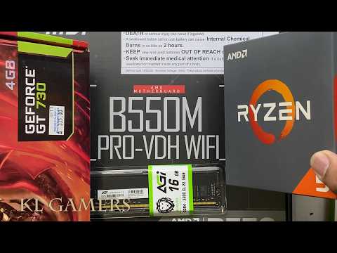 AMD Ryzen 5 2600 msi B550M PRO VDH WIFI AGi SSD COLORFUL GT730  Budget Gaming PC Build