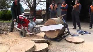 Tronçonneuse avec moteur V8