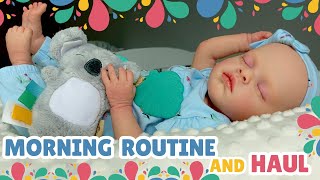 Sleepy Reborn Morning Routine: New Outfit, Feeding & Haul With Baby Evelyn.