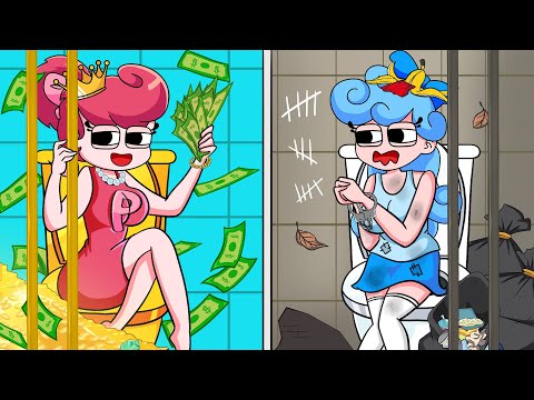 Rich Girl And Poor Girl | Alphabet Lore Humanized Love Story  | Alphabet Lore Animation