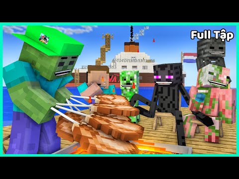 [ Lớp Học Quái Vật ] THỬ THÁCH 48 GIỜ TRÊN BIỂN ( Full Tập )  | Minecraft Animation