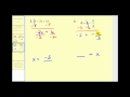 Solving Equations and Fractions