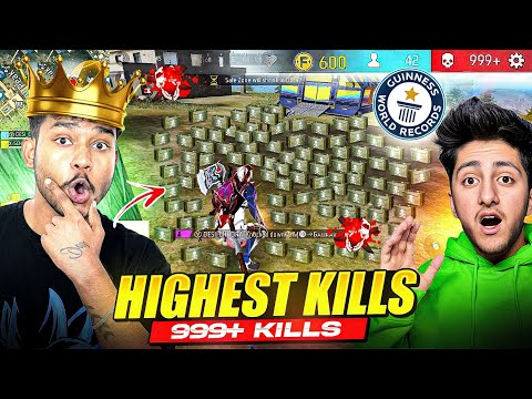 HIGHEST KILLS IN ONE MATCH 🤯 | 999+ KILLS WORLD RECORD IN FREE FIRE 😱