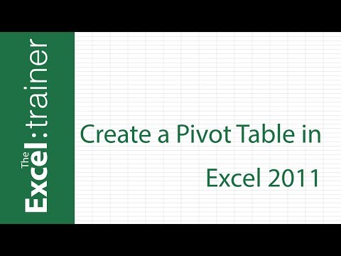 excel 2011 mac pivot table