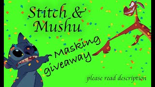 Masking giveway {Mushu & Stitch} + backgrounds