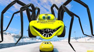 Epic Escape From The Lightning McQueen Head Eater | Car VS Lightning McQueen Head Eater BeamNG.Drive