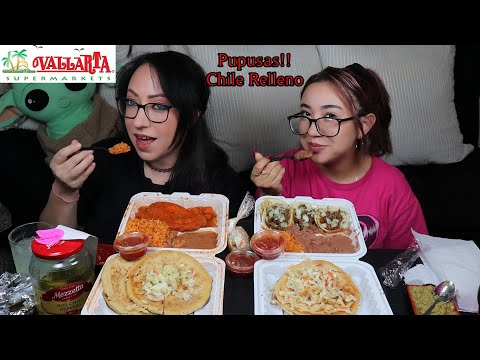 PUPUSAS, TACOS, AND CHILE RELLENO MUKBANG