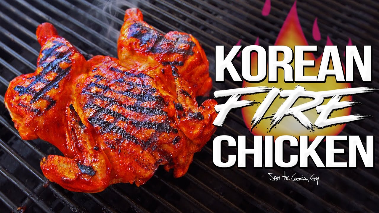 Spicy korean fire chicken - the best whole chicken recipe ever! 4k