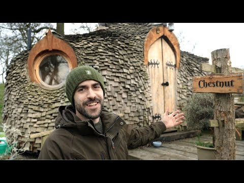 Sleeping in Tiny Cabin with 1,000+ Wooden Roof Tiles