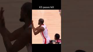 Kevin Durant passes Michael Jordan on the all-time #nba scoring list! #rockets #thunder #warriors