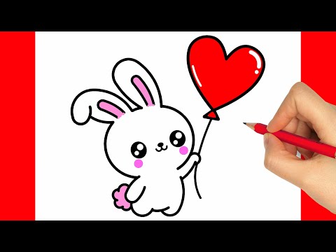 HOW TO DRAW A BUNNY EASY - HOW TO DRAW A RABBIT EASY