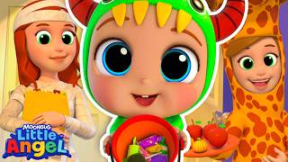 Choose A Door 🎃🍭 Baby John Learns to Trick or Treat! | Little Angel Nursery Rhymes & Kid Songs