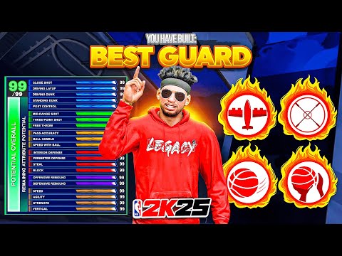 BEST GUARD BUILD on NBA 2K25! THE #1 GUARD BUILD for EVERY GAME MODE NBA 2K25! Best Build 2k25